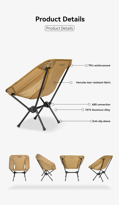 Portable Ultralight Camping Chair Khaki