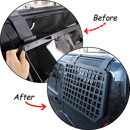 Rear Window Glass Armor Shelf Storage Rack for Land Rover Discovery