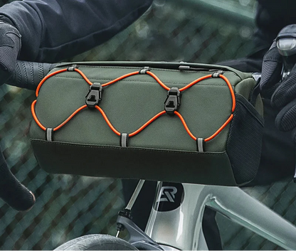 Waterproof Bicycle Tube Bag 2.2L Handlebar Storage Army Green