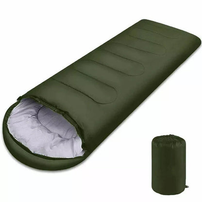 4-Season Waterproof Sleeping Bag Envelope-Style Green