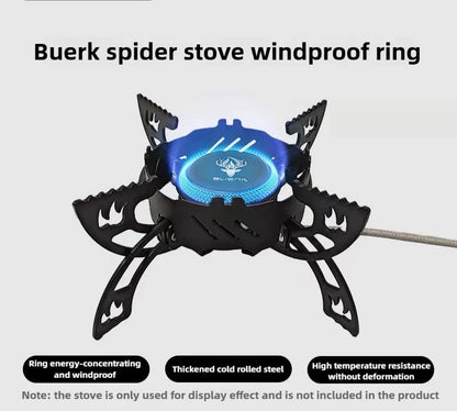 3800W Windproof Camping Stove Lightweight Gas Burner Black