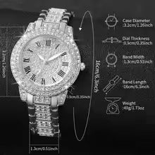 Roman Dial Women's Luxury Quartz Watch Set