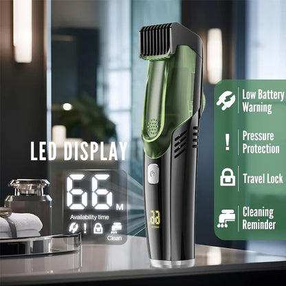 Cordless Beard Trimmer & Electric Shaver 20 Trim Settings Green