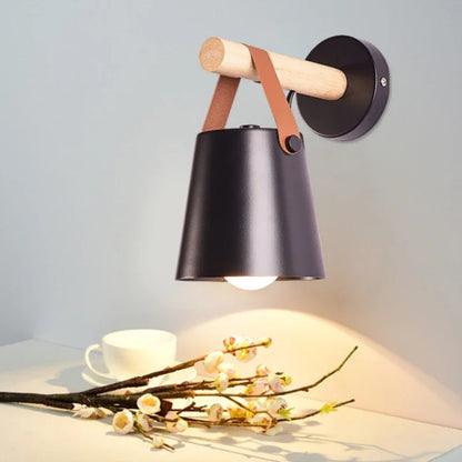 Nordic Modern Wooden Wall Lamp