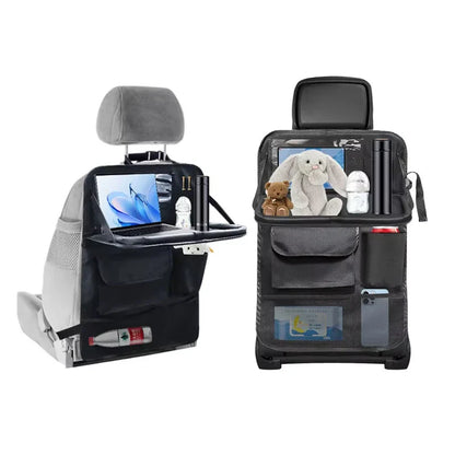 2Pcs Car Seat Back Storage Bag Multi-Pocket Backseat Organizer Black