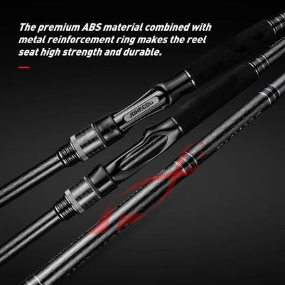 Inshore Spinning Fishing Rod Long Casting Carbon Rod Black