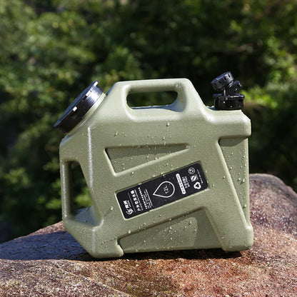 12L Camping Water Container Portable Water Tank with Faucet Green