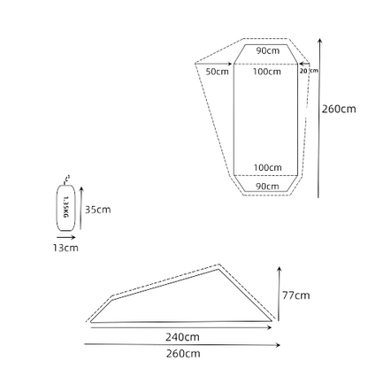 Single Person Camping Tent Dual Layer Waterproof