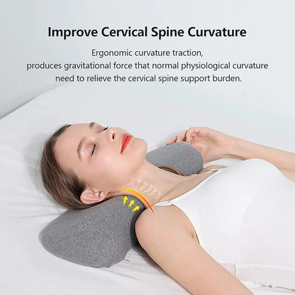 Memory Foam Cervical Pillow Orthopedic Contour Support Grey