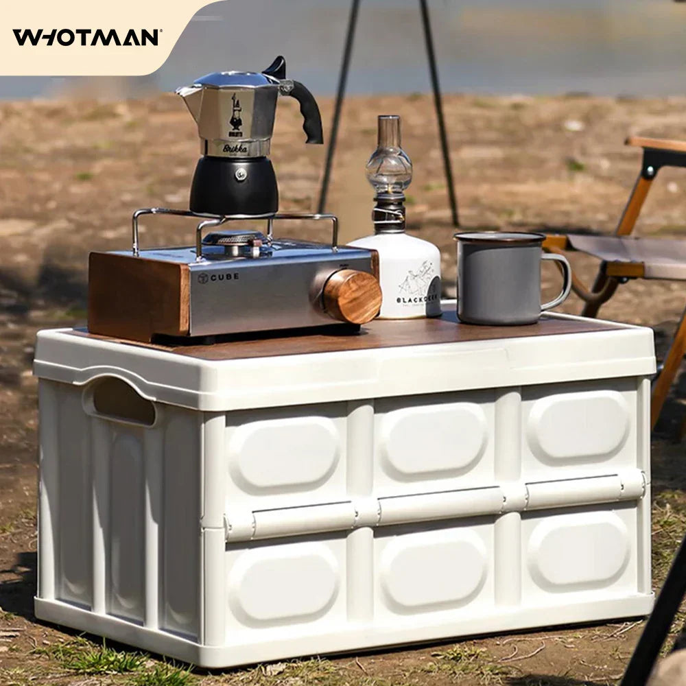 Wooden Camping Storage Organizer Box with Large Capacity