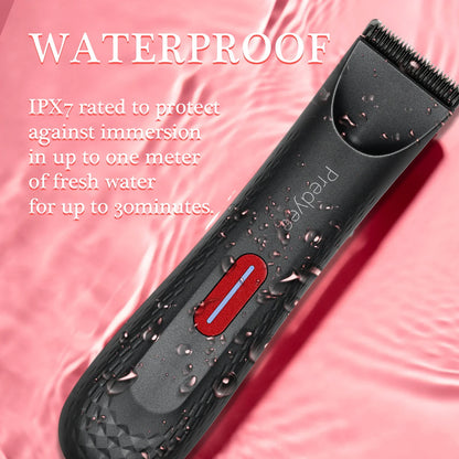 Womens Waterproof Intimate Hair Trimmer Body Groomer Red