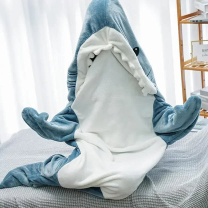 Cartoon Shark Wearable Blanket Hoodie