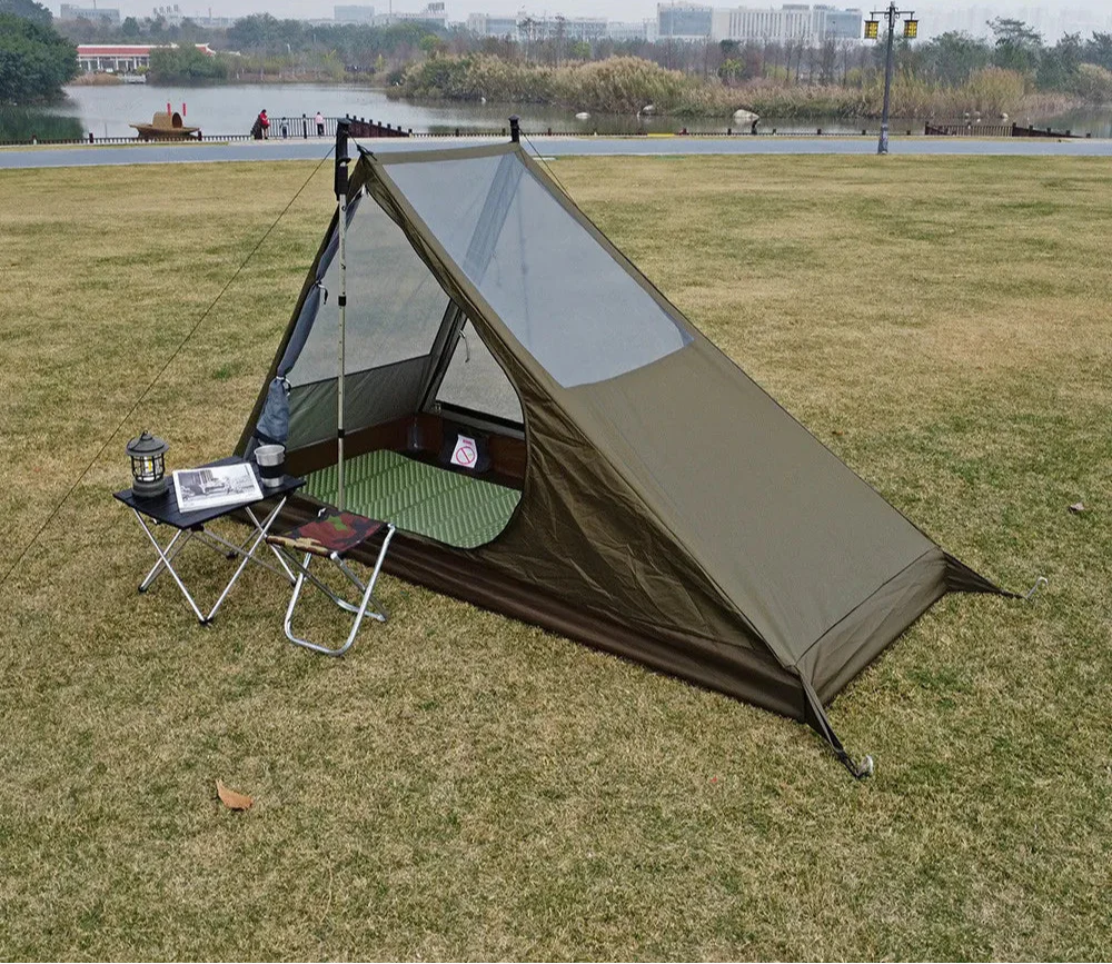 Airy 1 Mesh Tent Backpacking Shelter with Dual Doors Green