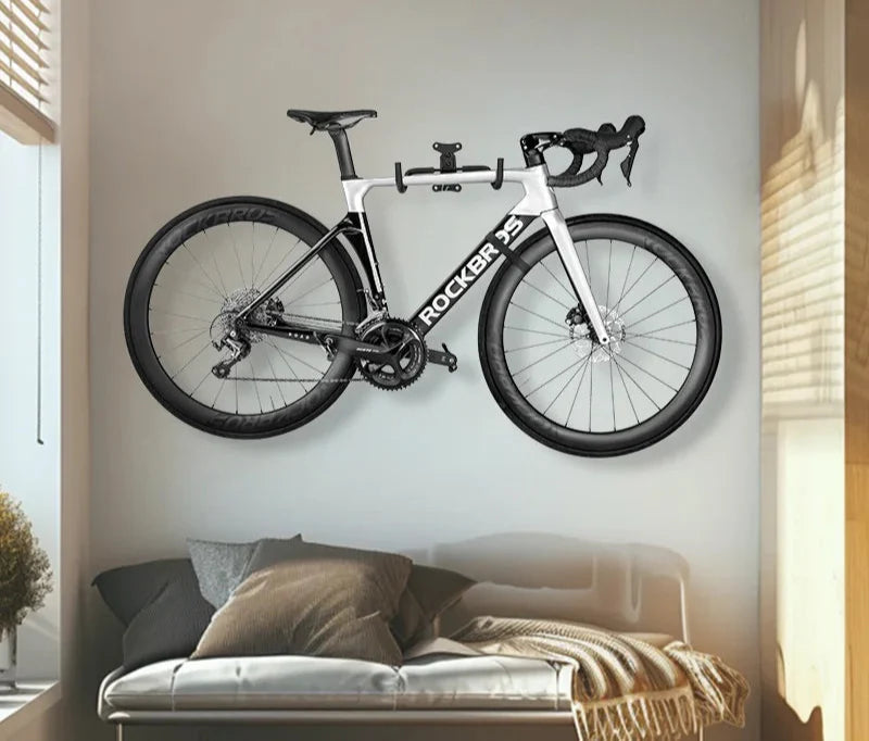 Wall Mount Bike Rack Heavy-Duty Carbon Steel Bicycle Holder Black