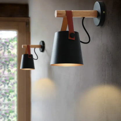 Nordic Modern Wooden Wall Lamp