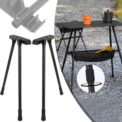 Folding Camping Table Legs - Adjustable Metal