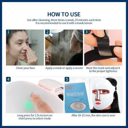 7 Colors LED Facial Mask - Wireless Face Care Treatment
