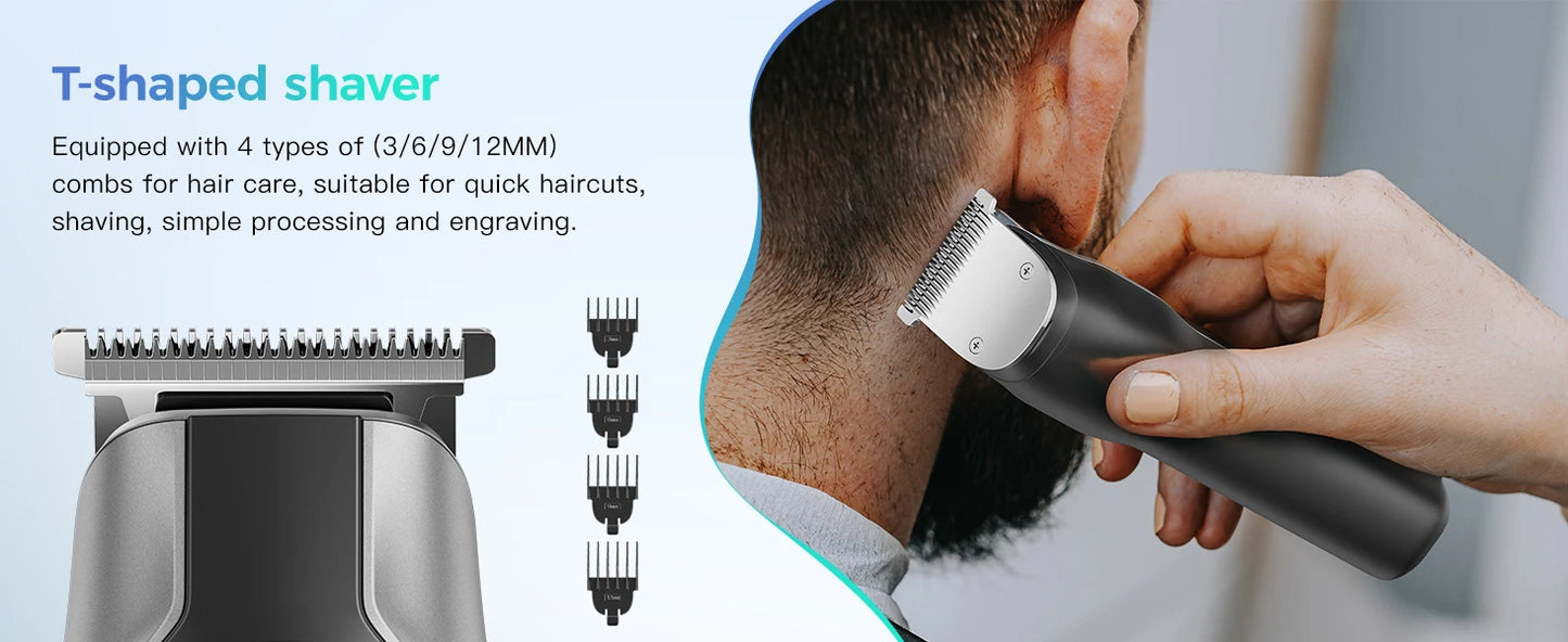 4-in-1 Cordless Hair Clipper & Grooming Kit with LED Display