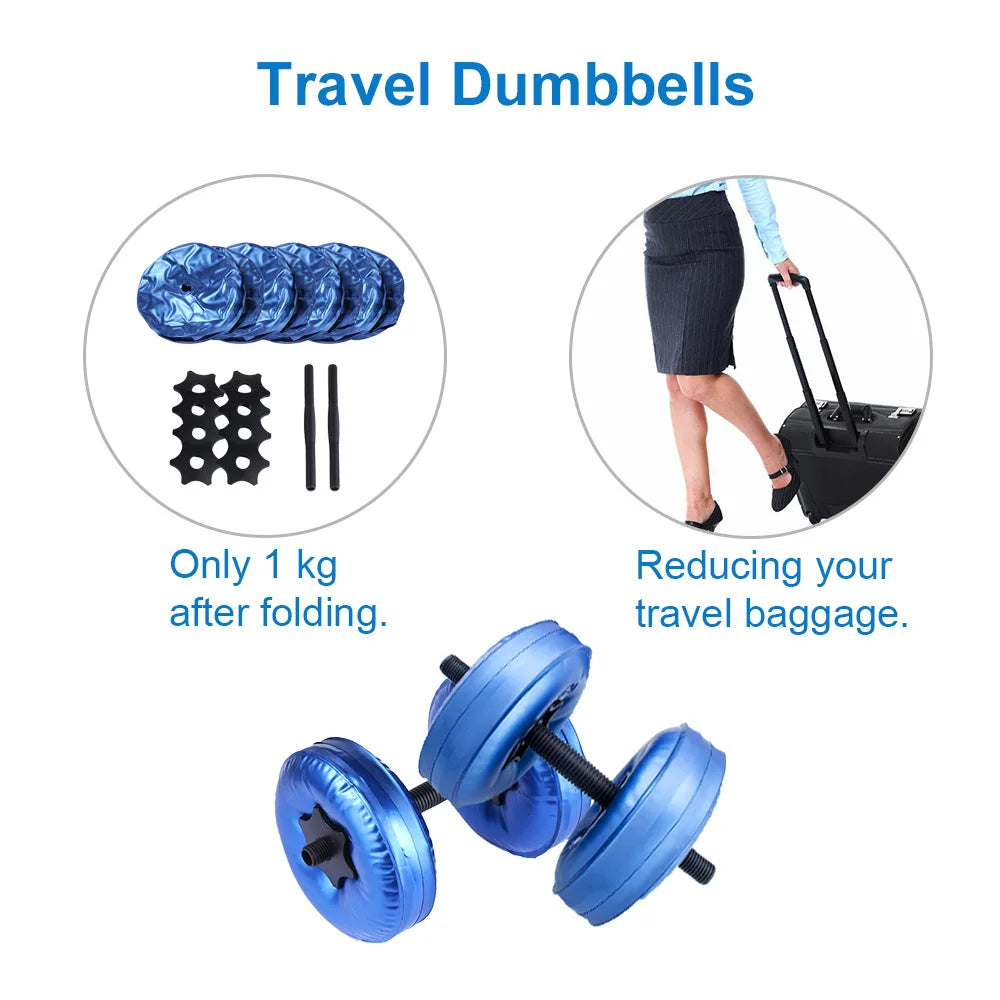 Adjustable Water-Filled Dumbbells for Arm Muscle Training