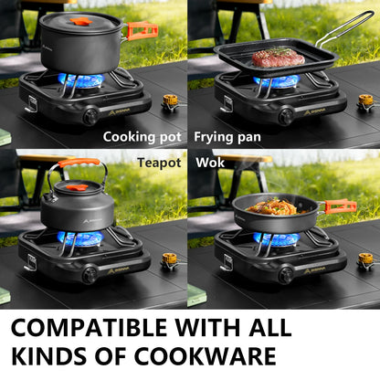 4200W Camping Gas Stove Black