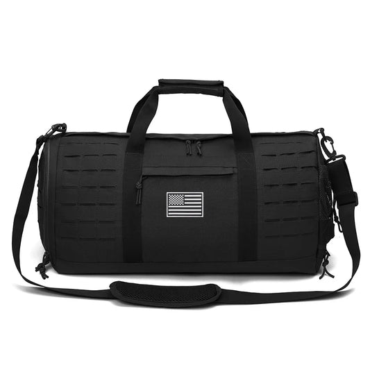 40L Tactical Sports Gym Travel Duffel Bag Black