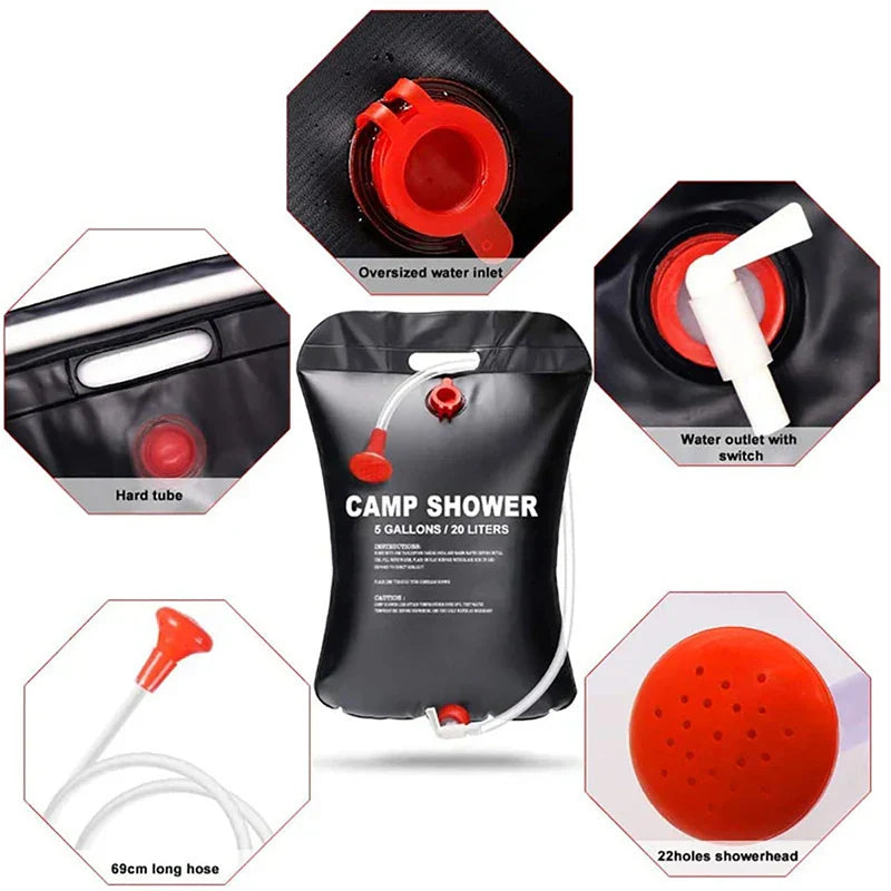 20L Foldable Solar Shower Bag