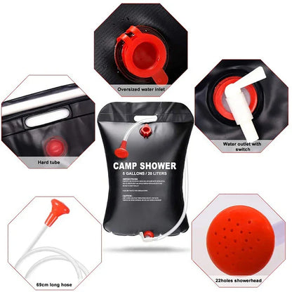20L Foldable Solar Shower Bag