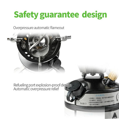 Mini Liquid Fuel Camping Stove 2120W Black