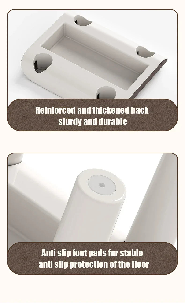 Multi-Functional Portable Office Footrest & Stackable Stool – L-Brown