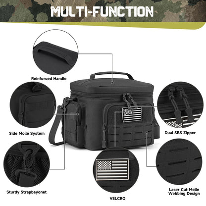 Tactical Thermal Cooler Bag: Military-Grade, Heavy Duty, Leakproof, Insulated, Durable
