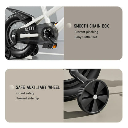 Kids Bike Bicycle for Girls Ages 3-7 Years with Training Wheels Basket Kids Bicycle