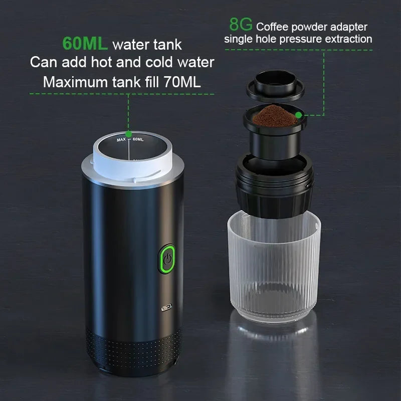 Wireless Portable Espresso Coffee Machine for Travel & Home