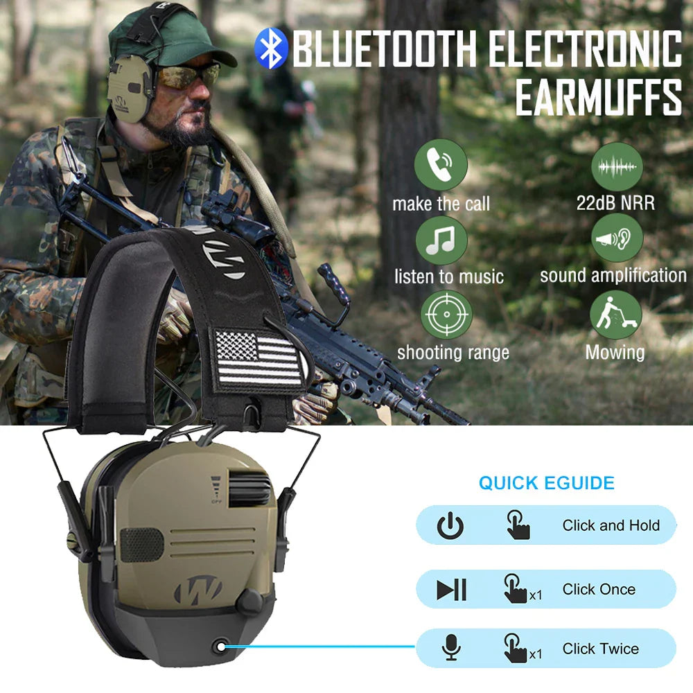 Bluetooth 5.1 Anti-Noise Tactical Shooting Headset