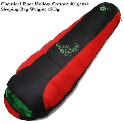 Thickened Four-Hole Cotton Sleeping Bag Red
