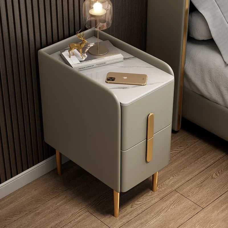 Smart Narrow Nightstand - Wireless Charging, Modern Design