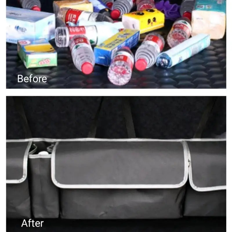 Car Back Seat Organizer Oxford Polyester Hanging Storage Bag Black