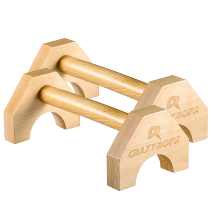 Wooden Push-up Bar Stands - Gym Fitness Training