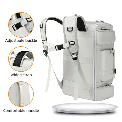 Gym And Travel Backpack Wet/Dry Separation Bag White