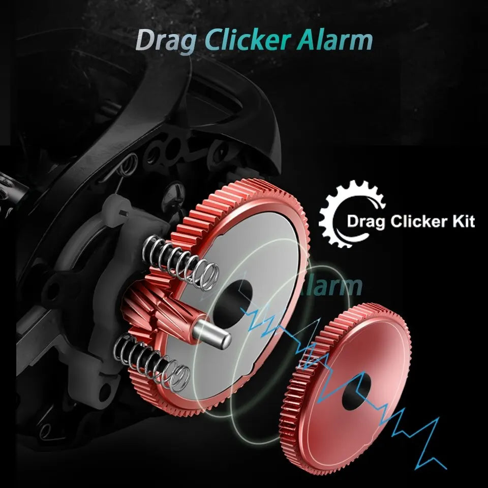 Baitcasting Reel  Carbon Body with Clicker Black