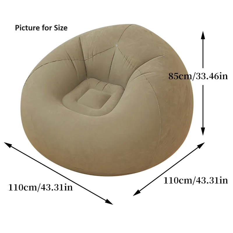 Inflatable PVC Lounger Sofa - Comfortable Single-Seater for Living Room