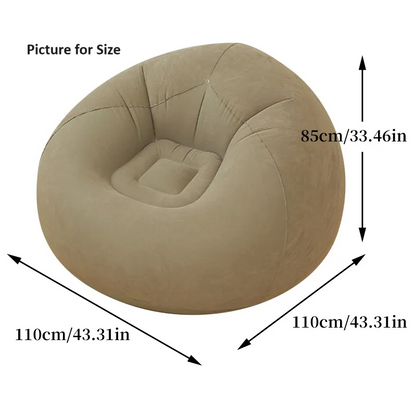 Inflatable PVC Lounger Sofa - Comfortable Single-Seater for Living Room