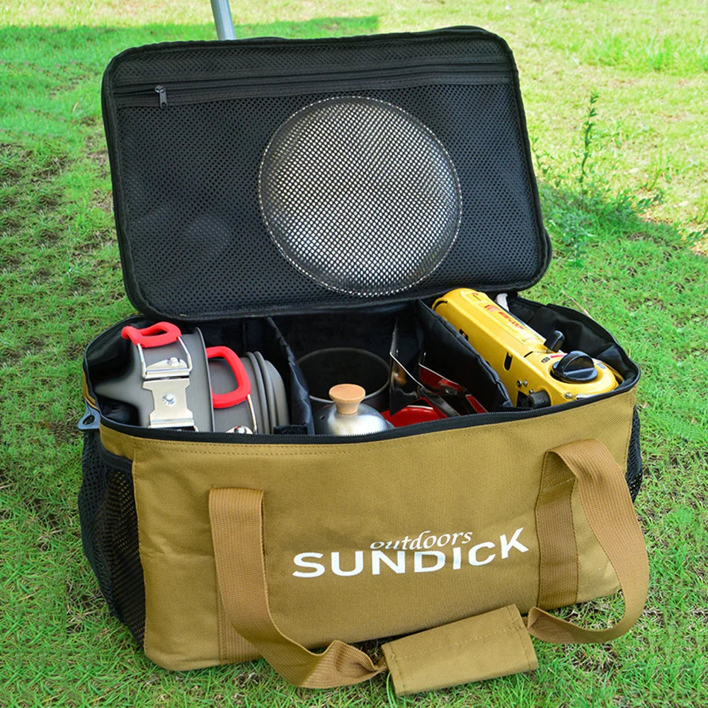 Outdoor Waterproof Picnic Bag Storage Organizer Khaki