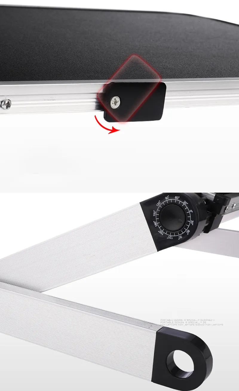 Adjustable Folding Laptop Desk with Cooler Fan