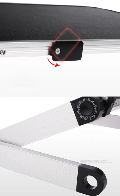 Adjustable Folding Laptop Desk with Cooler Fan