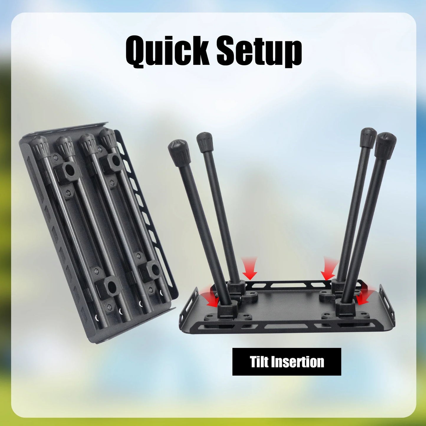 Camping Tactical Folding Stool Pony Seat Black