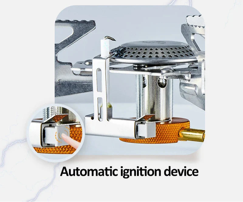 Camping Gas Stove with Electronic Ignition Silver