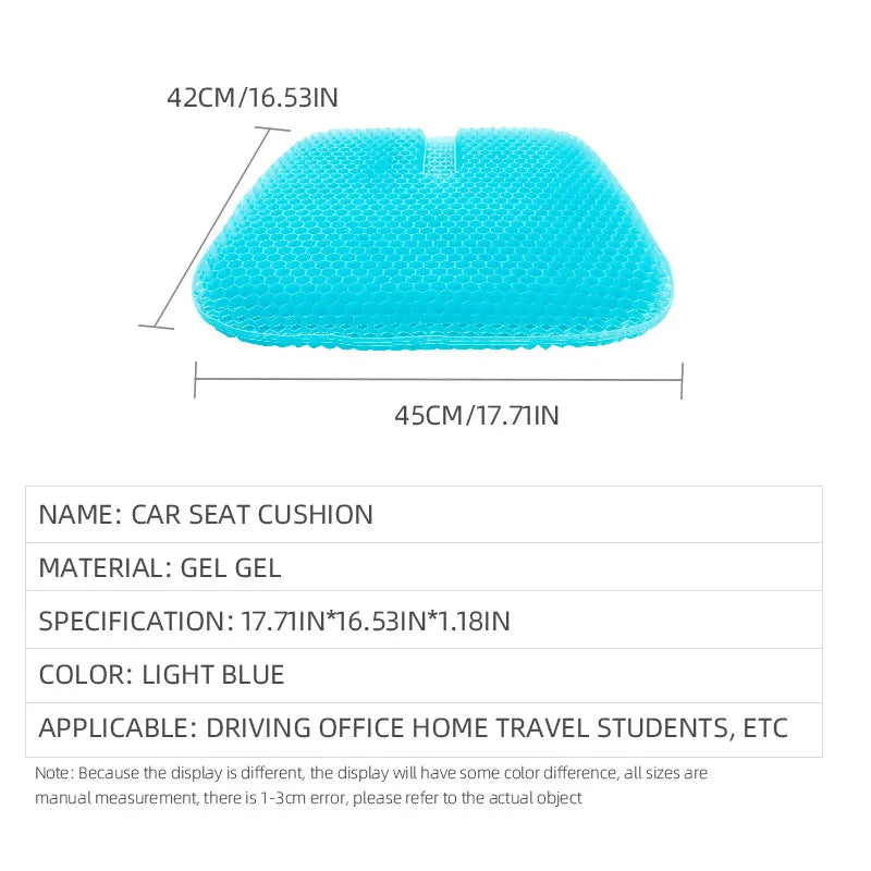 Honeycomb Gel Seat Cushion Breathable Double-Layer Egg Cushion Blue