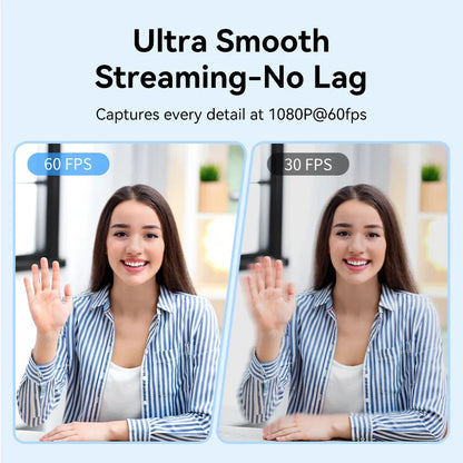 4K Autofocus USB Webcam Portable Camera Black