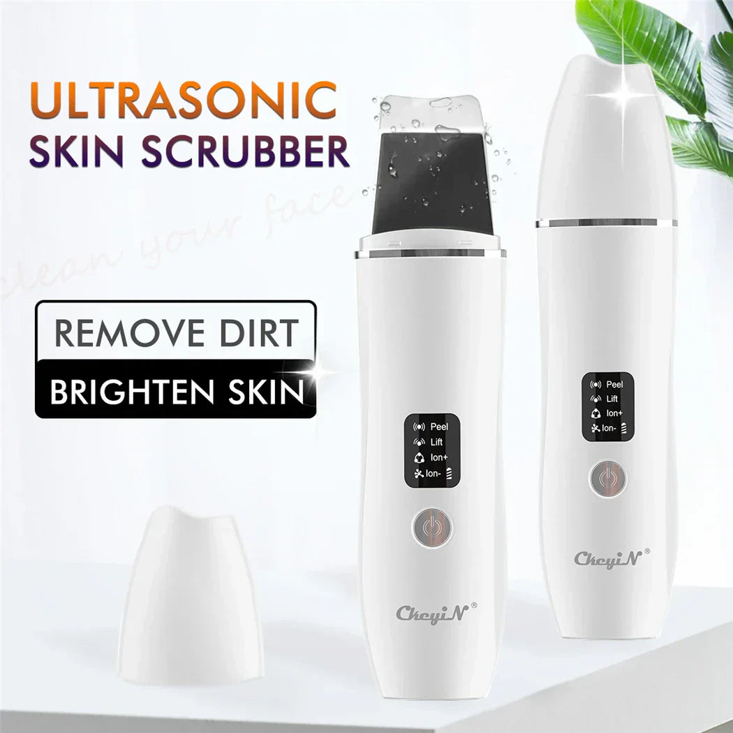 Ultrasonic Skin Scrubber, EMS Massager, LED Light Therapy Beauty - Illuminate, Lift, and Rejuvenate Your Skin
