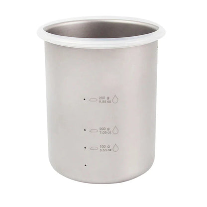 Titanium Steamer Pot Camping Cookware Silver